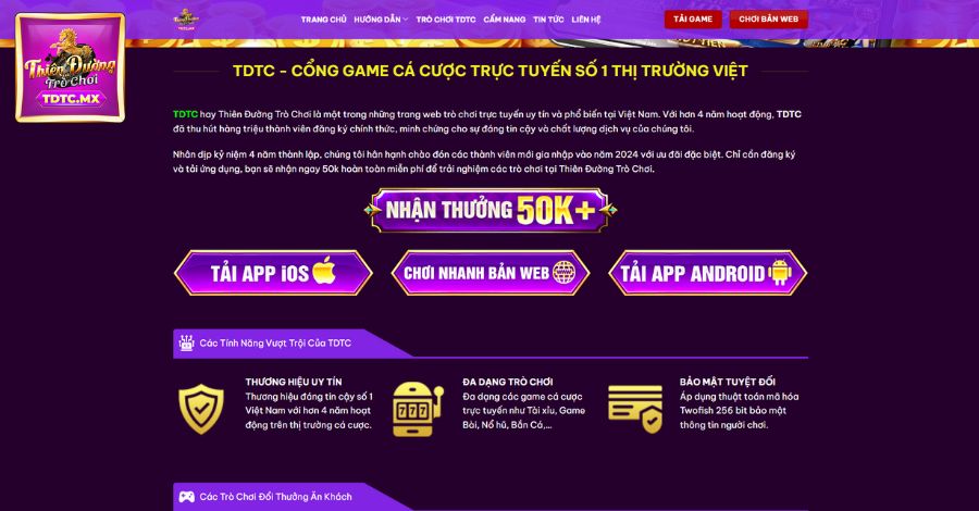 Truy cập trang TDTC WEB